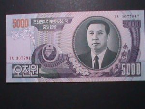 ​KOREA-2006 VERY OLD $5000-LEADER KIM II SUNG UN CIRCULATED-LAGREST CURRENCY