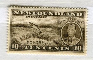 CANADA; NEWFOUNDLAND 1937 early GVI pictorial issue Mint hinged 10c.