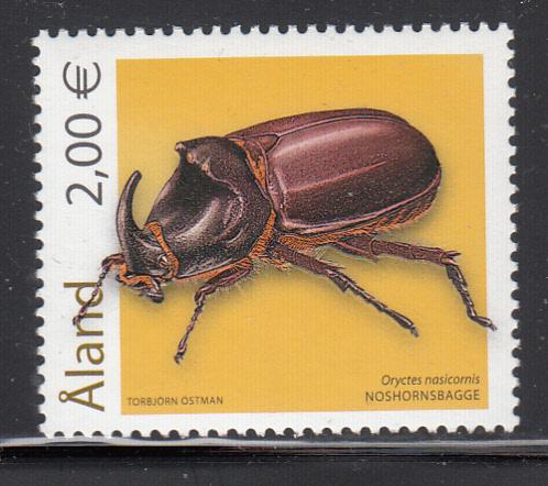 Aland 2006 MNH Scott #244 2E Oryctes nasicornis Insects