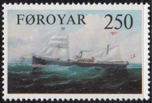 Faroe Islands 1983 MNH Sc #91 250o Laura Cargo Ships