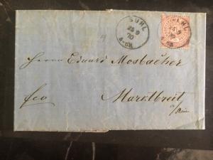 1870 Suhl Bavaria Germany Letter Cover