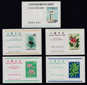 Korea - 416a & Group from 456a-467a Imperf. Souvenir Sheets - SCV $16.75