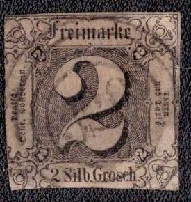 Thurn and Taxis - 6 1852 Used Thin