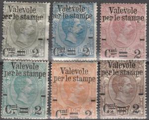 Italy #58-63 Fine Unused CV $145.70 (C4997)