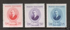 Italy Sc 397-399 MNH. 1938 Marconi, complete set, fresh, F-VF.