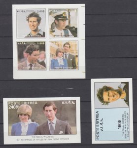 Z4983 JL stamps 1981 eritrea imperf  mnh set royal wedding