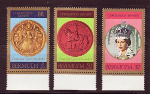 BERMUDA SC# 360-362 QUEEN ELIZABETH CORONATION - MNH