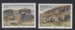 Iceland # 624-625, Nordic Cooperation - Sister Towns, Mint NH, 1/2 Cat