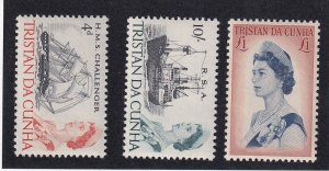 Tristan da Cunha 113-115 never hinged set with nice colors scv $ 28 ! see pic !
