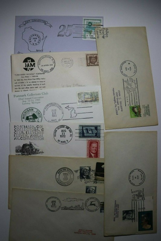 Postmark Collectors Club Conv Philatelic Expo Cover Set of 8