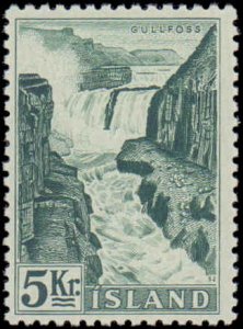 Iceland #289-296, Complete Set(8), 1956, Waterfalls, Never Hinged