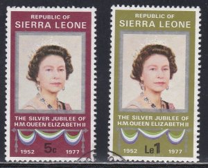 Sierra Leone # 440-441, Queen Elizabeth II Reign, 25th Anniversary, Used