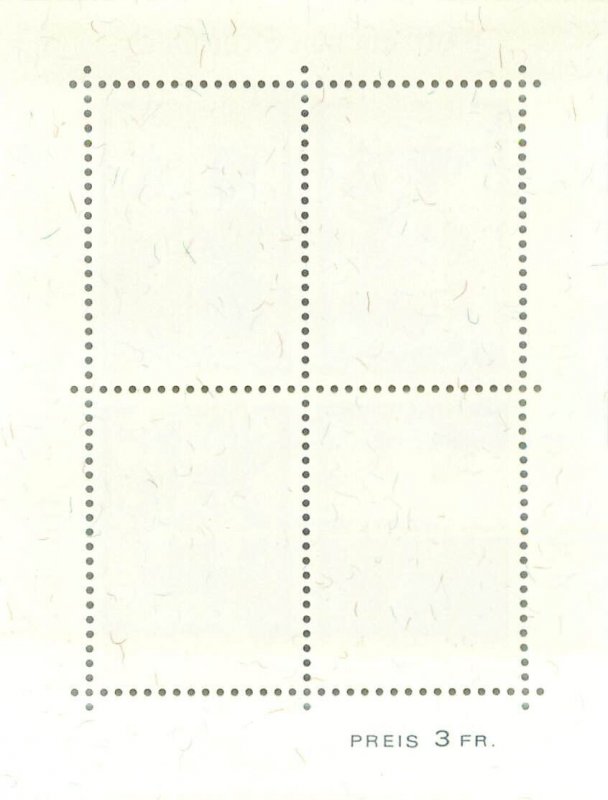 2. Liechtenstein 1970 Minnesingers Minisheet (75 x 95mm) MNH