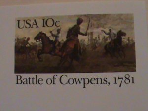 ​UNITED STATES-1980- BATTLE OF COWPENS,1781-MNH POST CARD-VERY FINE