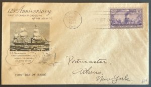 STEAMPSHIP CROSSING #922 MAY 10 1944 SAN FRANCISCO CA FIRST DAY COVER (FDC) BX5