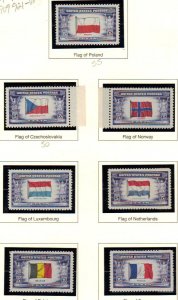 #909-921 mnh singles set of 13 1943-1944 Issue