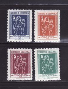 Costa Rica RA41-RA44 Set MNH Madonna and Child (B)