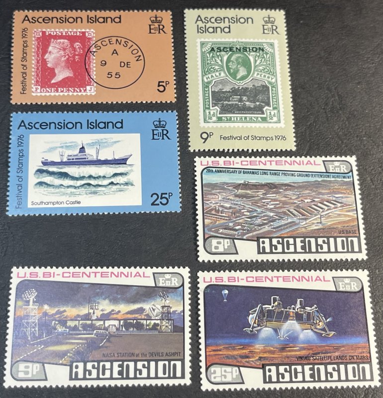 ASCENSION ISLAND # 212-217-MINT NEVER/HINGED--2 COMPLETE SETS--1976