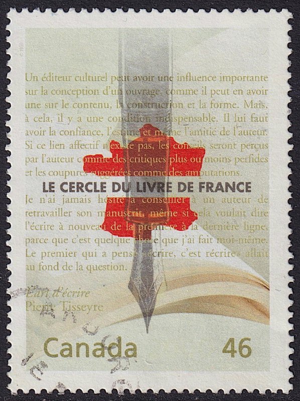 Canada - 2000 - Scott #1828c - used - Millennium Circle du Livre de France