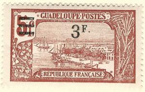 Guadeloupe (Scott #93) Overprint Mint OG F-VF hr...French Colonies are hot!