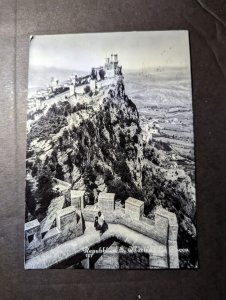 1957 San Marino Olympics RPPC Postcard Cover to Wiesbaden Germany