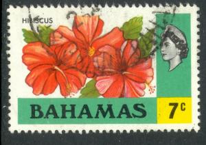 BAHAMAS 1971 7c HIBISCUS Pictorial Issue Sc 319 VFU