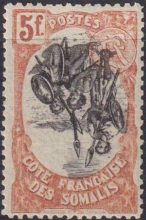 Somali Coast 1903 SC 63 Inverted / Maury 66c MLH