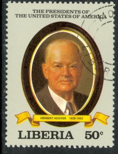 LIBERIA 1982 50c Herbert Hoover US Presidents Series Sc 941 CTO Used