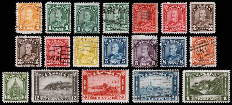 Canada Scott 162-177 (1930-31) Used/Mint LH F-VF Complete Set, CV $167.50 M
