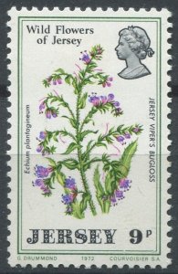 Jersey Sc#64 MNH, 9p multi, Wild Flowers of Jersey (1972)