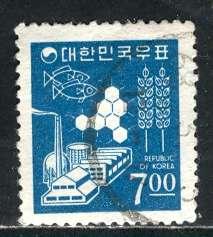 Korea 1966:  Scott # 522; Used Single Stamp
