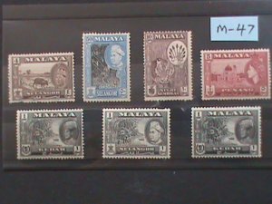 ​MALAYSIA-1957-VERY OLD MALAYA MINT 7 STAMPS-#M47-VF- WE SHIP TO WORLD WIDE
