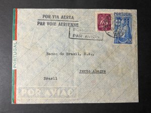 1947 Portugal Airmail Cover Porto S Bento to Porto Alegre Brazil