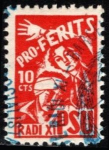 1937 Spain Civil War Charity Stamp 10 Centimos Pro-Ferits (For the Wounded)