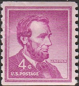 # 1058s DRY PRINT SMALL HOLES MINT NEVER HINGED ( MNH ) ABRAHAM LINCOLIN