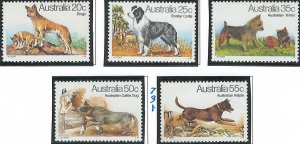 Scott: 727-731 - Australia - Dogs of Australia, MNH