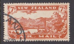 NEW ZEALAND 1931 7d airmail fine used - ACS cat NZ$30.......................M428 