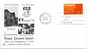 Canada 1973 FDC - Prince Edward Island - Ottawa, Ont - F78878