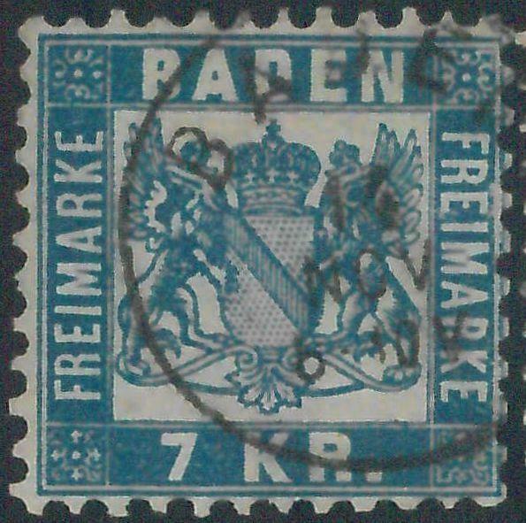 77947 -  GERMANY Baden -  STAMP:  Michel  #  29 -   USED very nice