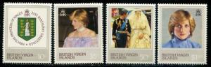 Br Virgin Islands SC# 430-3 Princess Diana Issue set MNH