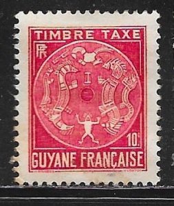 French Guiana J22: 10c Coat of Arms, unused, NG, F-VF