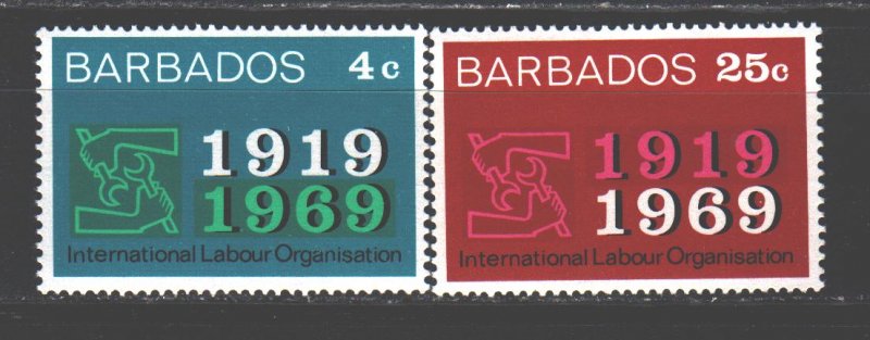 Barbados. 1969. 289-90. The International Labour Organization. MNH.