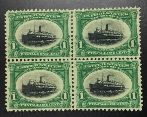 MOMEN: US STAMPS #294 BLOCK MINT OG H VF+ LOT #75287*