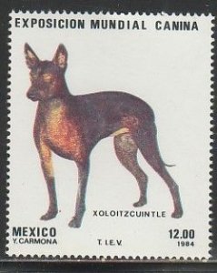 MEXICO 1348, WORLD DOG EXPOSITION. MINT, NH. VF