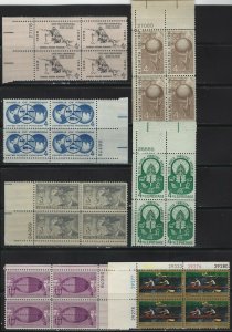 UNITED STATES - PLATE BLOCKS MINT LOT #4 MNH 