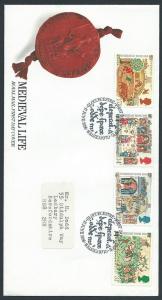 GB QEII 1986 FDC Medieval -  Gloucester cancel VFU SG 132...