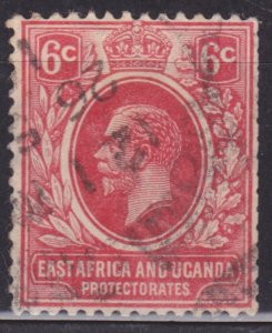 East Africa & Uganda Protectorates 1921, KGV, 6c, used