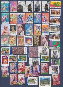 AUSTRALIA - very nice used lot of over 100 commemoratives - TWO FULL SCANS