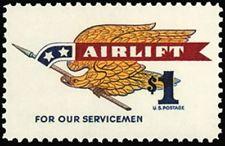 SCOTT # 1341  AIRLIFT MILITARY PARCEL 1 DOLLAR  SINGLE BEAUTIFUL GEM  !!