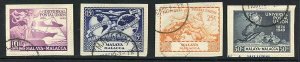 Malacca SG18/21 1949 UPU Set fine used Cat 19 pounds (2)